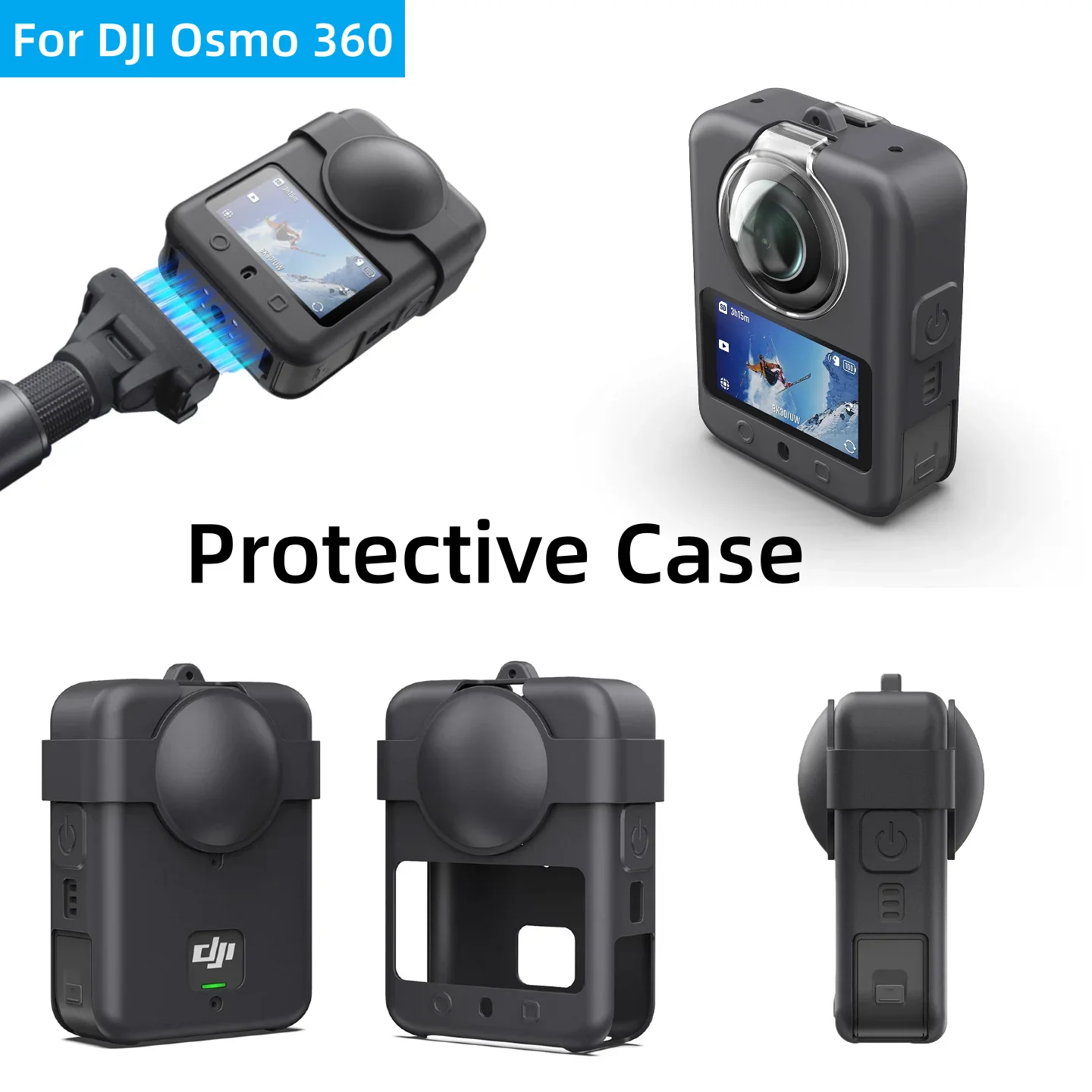 Für DJI OSMO 360 Schutzhülle Panoramakamera Silikonhülle Kratzfest für DJI Osmo 360 Zubehör