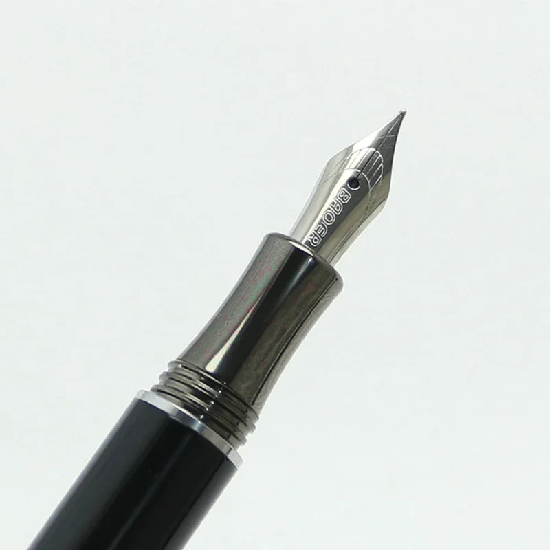 Baoer 79 Fountain Pen Luxury Crystal Head Black Lattice Ink Pens Pilot Advertising Gift Pluma Fuente Stylo Plume