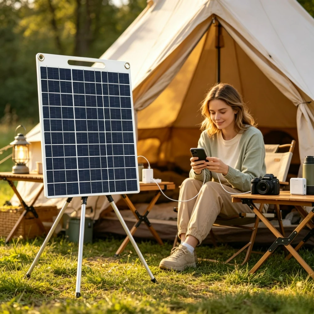 15W 20W Portable Water Resistant Solar Panel 5V Dual USB Fast Charger Outdoor Emergency Power Bank for Camping Hiking RV Picnic