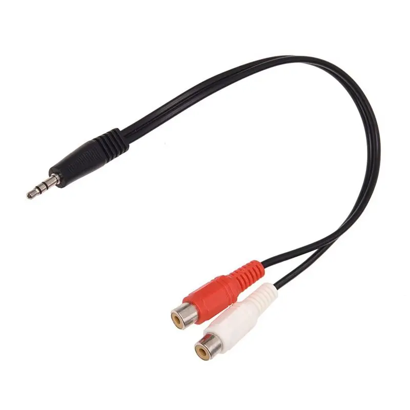 AS95 3.5mm to 2 RCA Audio Adapter Cable, Stereo Headphone Jack to 2x RCA Female, 10 inch 3.5mm Male to 2 RCA Female for
