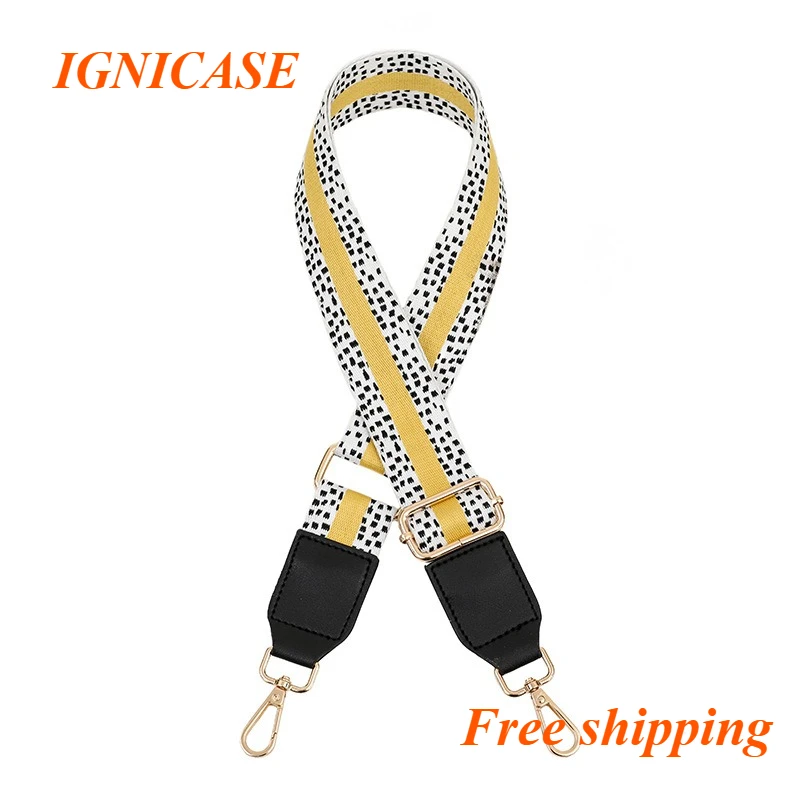 IGNICASE New Color Shoulder Strap Leopard Print Replaceable Adjustment Single Shoulder Oblique Cross Ethnic Style Long Strap