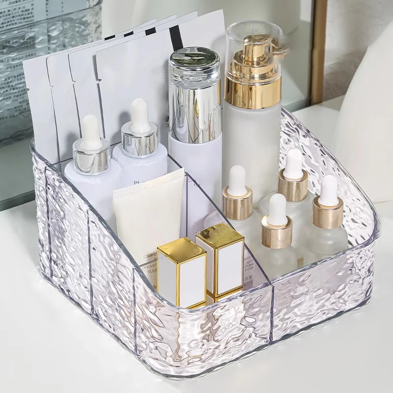 Porte-pinceau de maquillage en acrylique transparent, boîte de rangement pour rouge à lèvres, présentoir de vernis à ongles, étui à bijoux T1, bureau cosmétique, 1 pièce
