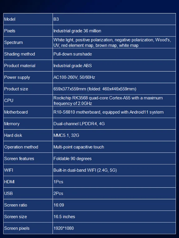 Moji B3 AI Intelligent Detector Machine Portable Home Use Facial Analyzer Facial Tester Direct Manufacturer's Stock