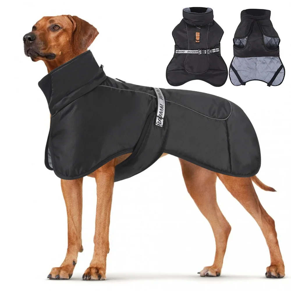 Große Hund Jacke Winddicht Winter Warm Hund Kleidung für Medium Large Hunde Labrador Mantel Golden Retriever Kostüm Pitbull Outfits