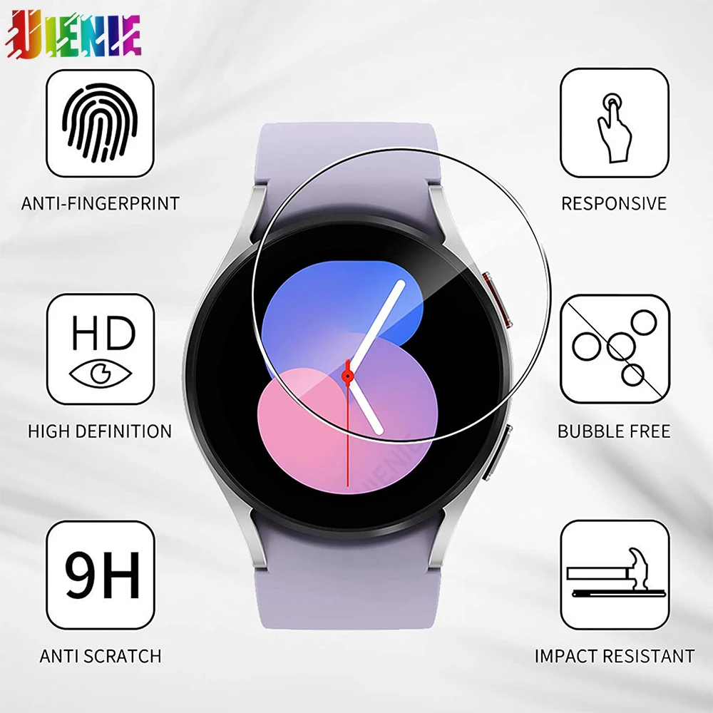 3 PCS Tempered Protective Film Full Coverage HD Transparent Watch Screen Protector For Samsung Galaxy Watch 5 40mm Watch 5 44mm