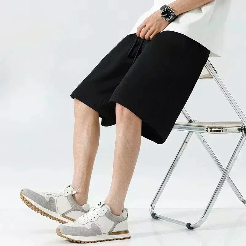 2025 Moda de verano Nuevos hombres No. 8 pantalones de playa transpirables de algodón puro de verano de algodón puro de entrenamiento de letras simples de gran tamaño