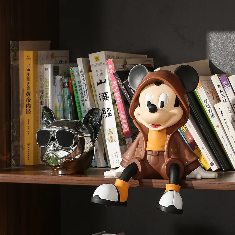 ديزني ميكي الكرتون لطيف زخرفة الإبداعية kawaii العصرية لعبة تمثال سيارة المنزل زينة زخرفية أنيمي الطرفية هدية.