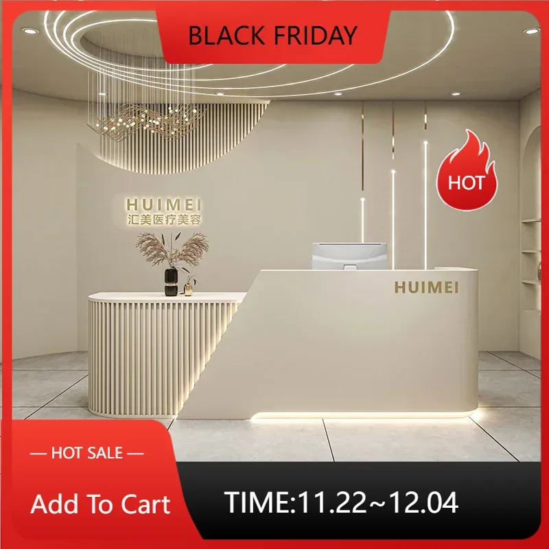 Beauty Salon Reception Desk Cash Register Clothing Store Bar Simple Light Luxury Hotel Company Bancone Reception 150x60x100cm