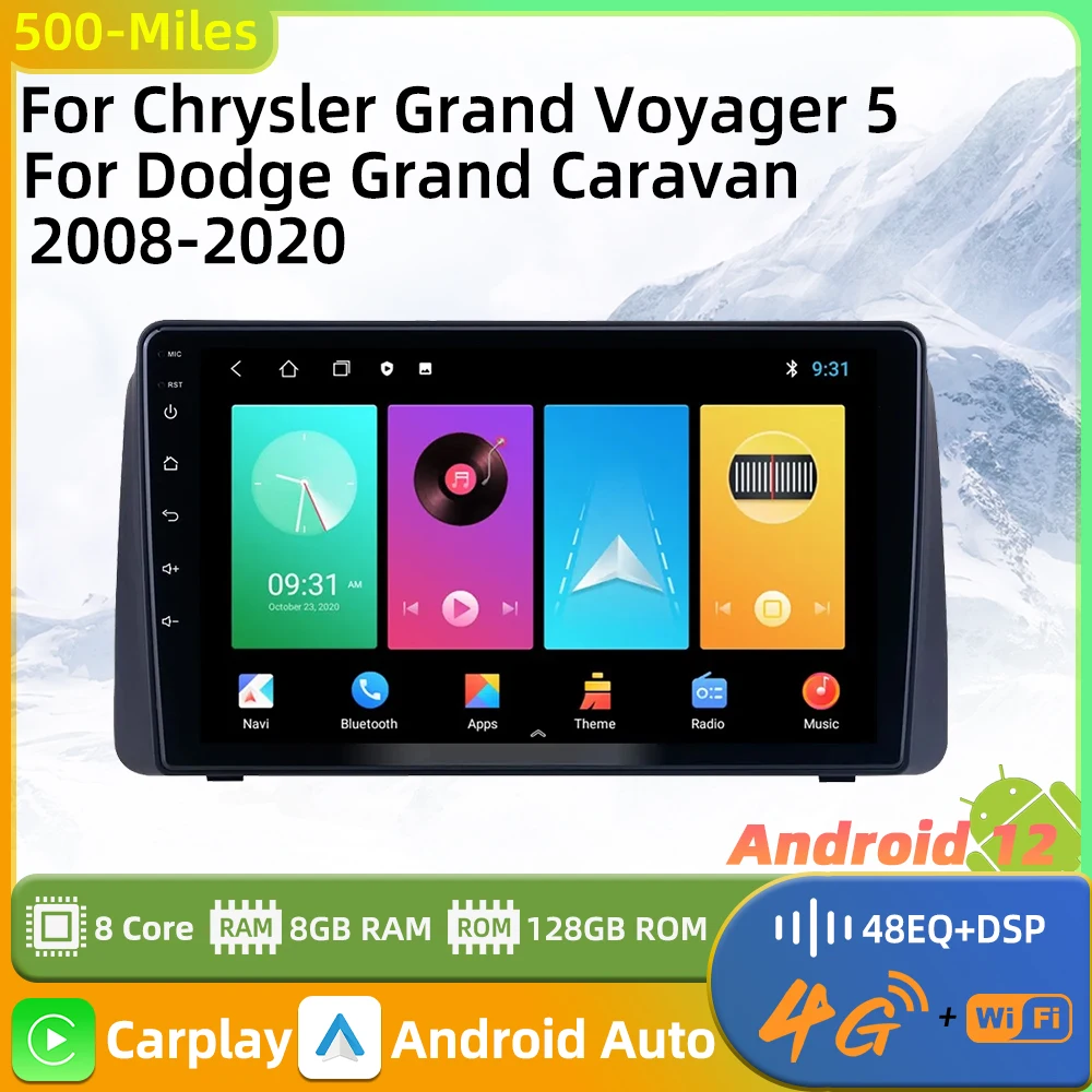 

Автомобильное радио 2 Din Android для Chrysler Grand Voyager 5 для Dodge Grand Caravan 2011-2020 Экран GPS Мультимедийное стерео головное устройство