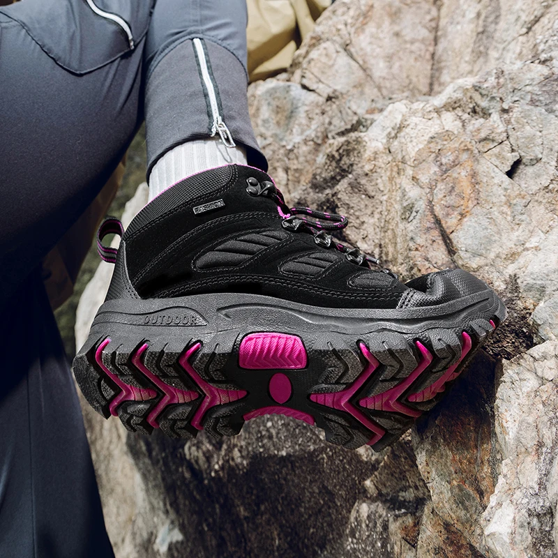 

Женские походные ботинки, уличные треккинговые ботинки, нескользящие ботильоны, удобные прогулочные кроссовки для альпинизма