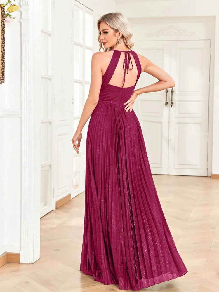Vestidos De dama De honor elegantes y sexis con espalda descubierta 2025, vestido De noche largo Formal para fiesta para mujer, Vestidos brillantes, bata De velada