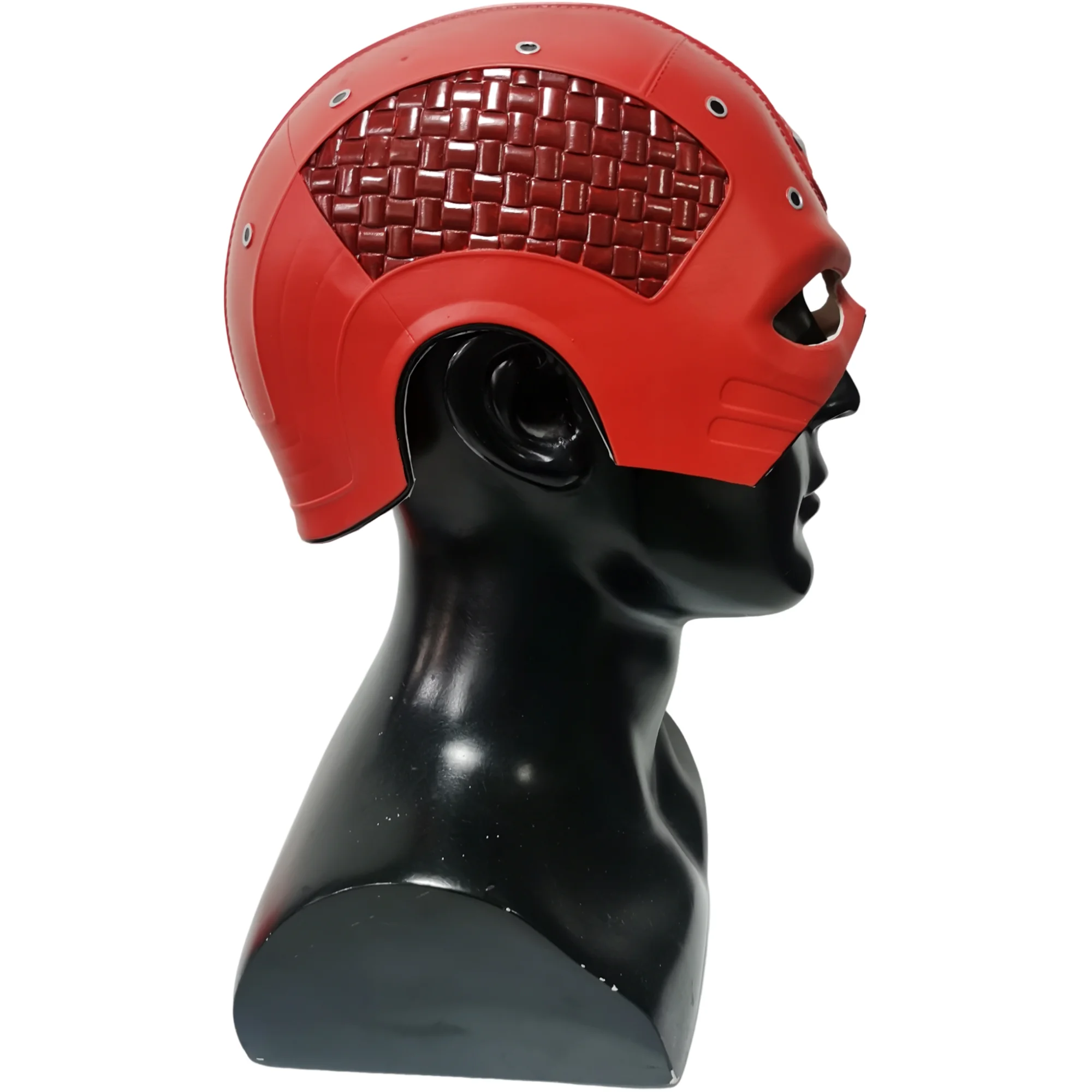 Casco de guardián rojo, máscara de látex de superhéroe, accesorios para disfraz de Cosplay, accesorios de mascarada, talla única