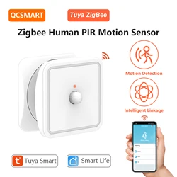 QCSMART ZigBee Smart Human Motion Sensor PIR Tuya Smart Life App Scene Linkage Switch Security Warning System