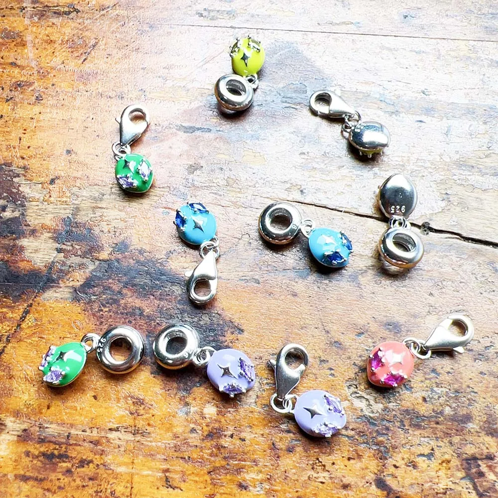 Alien Head Dangle Charm Wisiorek w stylu europejskim Fine Jewelry Kobiety Mężczyźni Modny prezent ze srebra próby 925 — zdjęcie 7