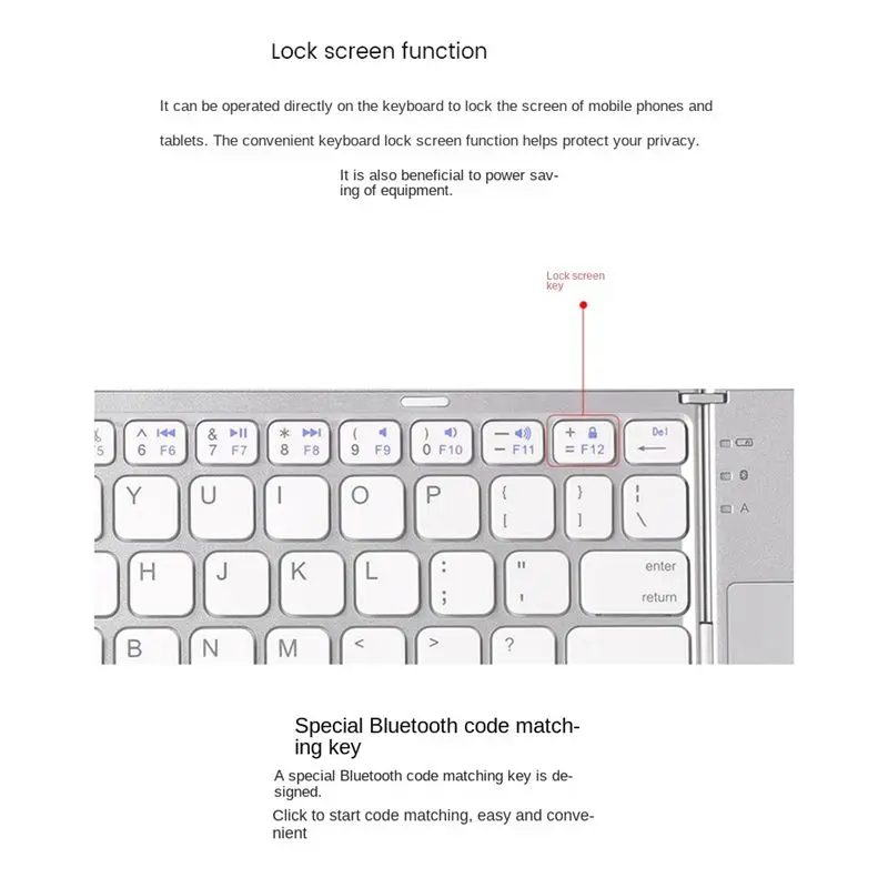 

A17G Portable Mini Three Folding Bluetooth Keyboard Wireless Foldable Touchpad Keypad for IOS,Android,Windows Tablet Black