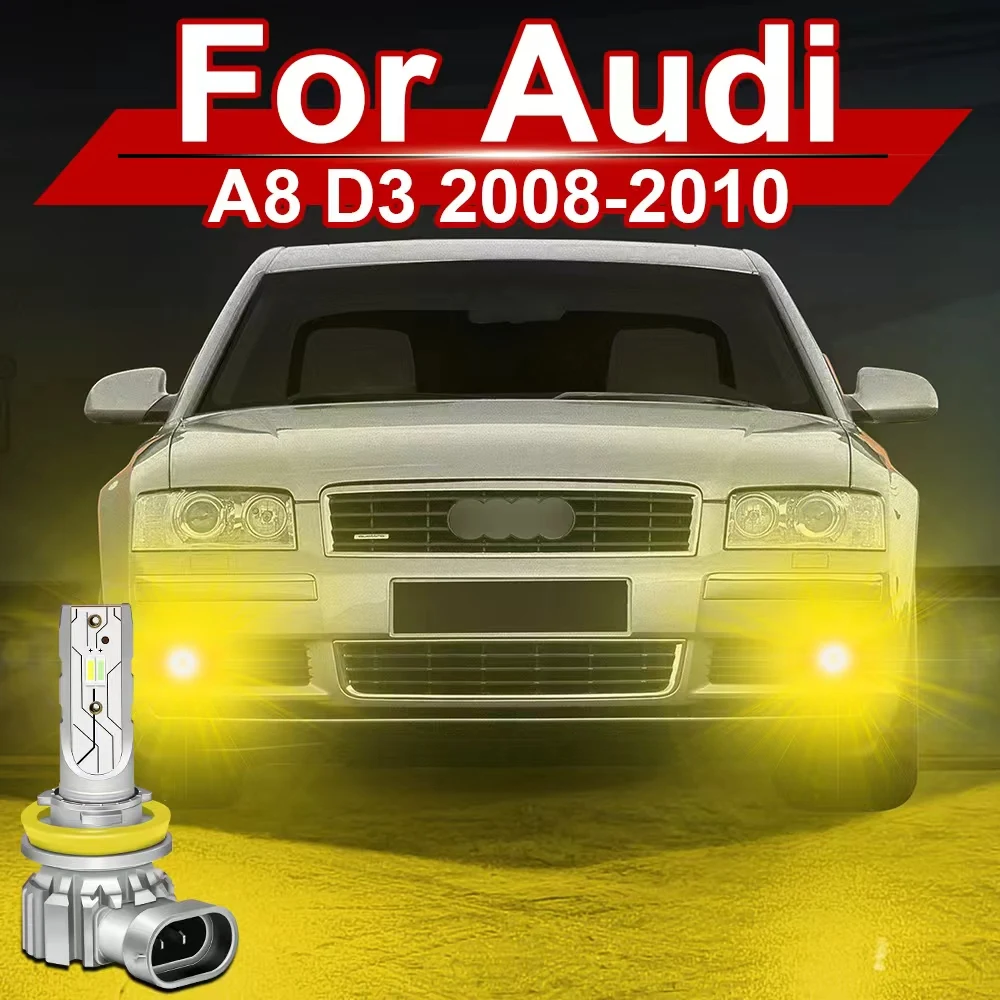 

Для Audi A8 D3 4E светодиодные противотуманные фары, двухцветная светодиодная противотуманная фара 2008 2009 2010 A8 D3, аксессуары, белый, желтый, лимонно-зеленый, ледяной синий