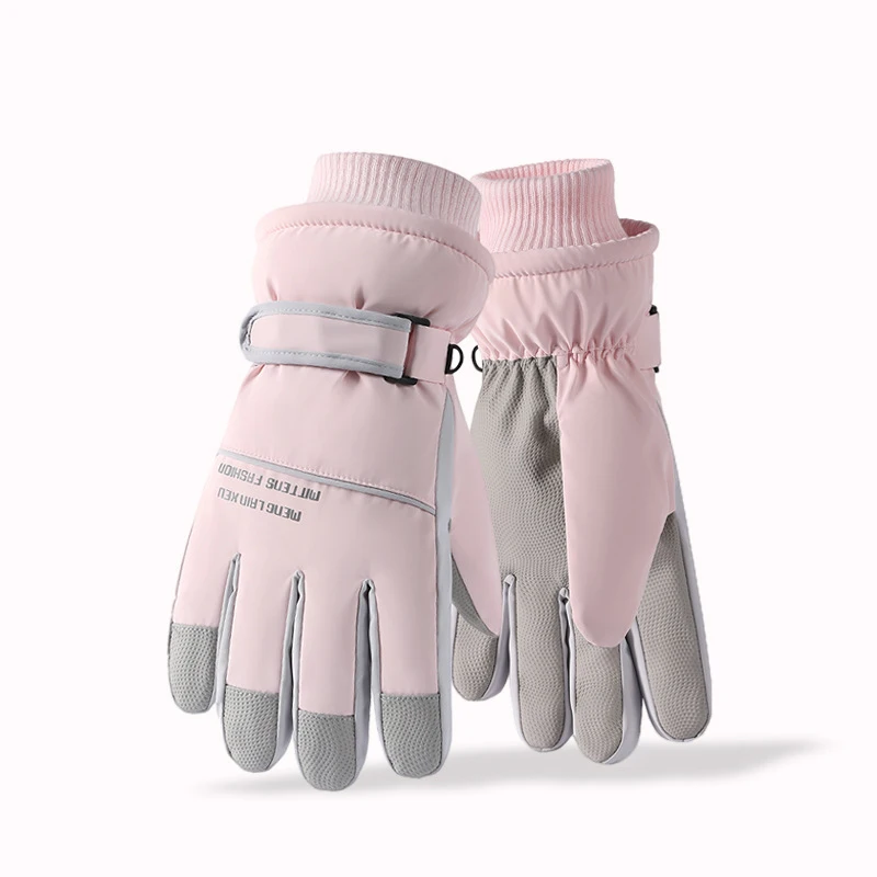 

Women's Gloves Winter New Simple Thickened Velvet Touch Screen Anti Slip Windproof Waterproof Warm Outdoor Hiking Skiing Gloves