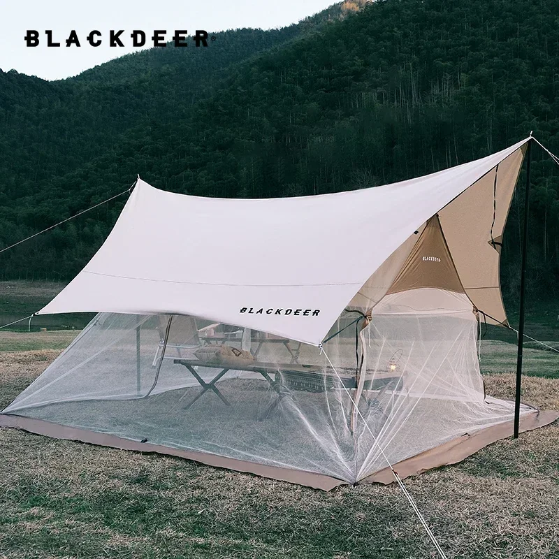 

BLACK-DEER Summer canopy anti-mosquito mesh tent 5-8 people field camping picnic ventilation tent