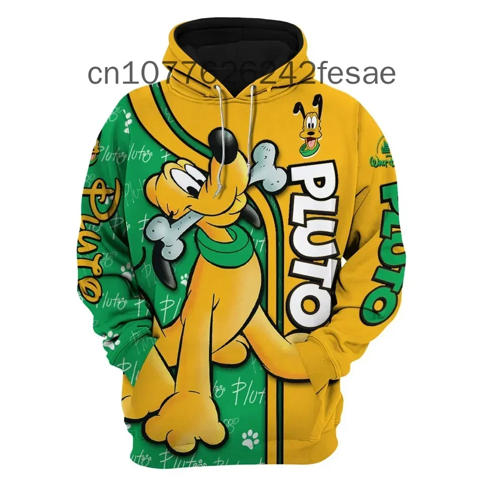 Disney Pluto Dog 3D Hoodie Herren Damen Sweatshirts Lässige Hip Hop Street Clothing Langarm-Sweatshirts für Herren und Damen