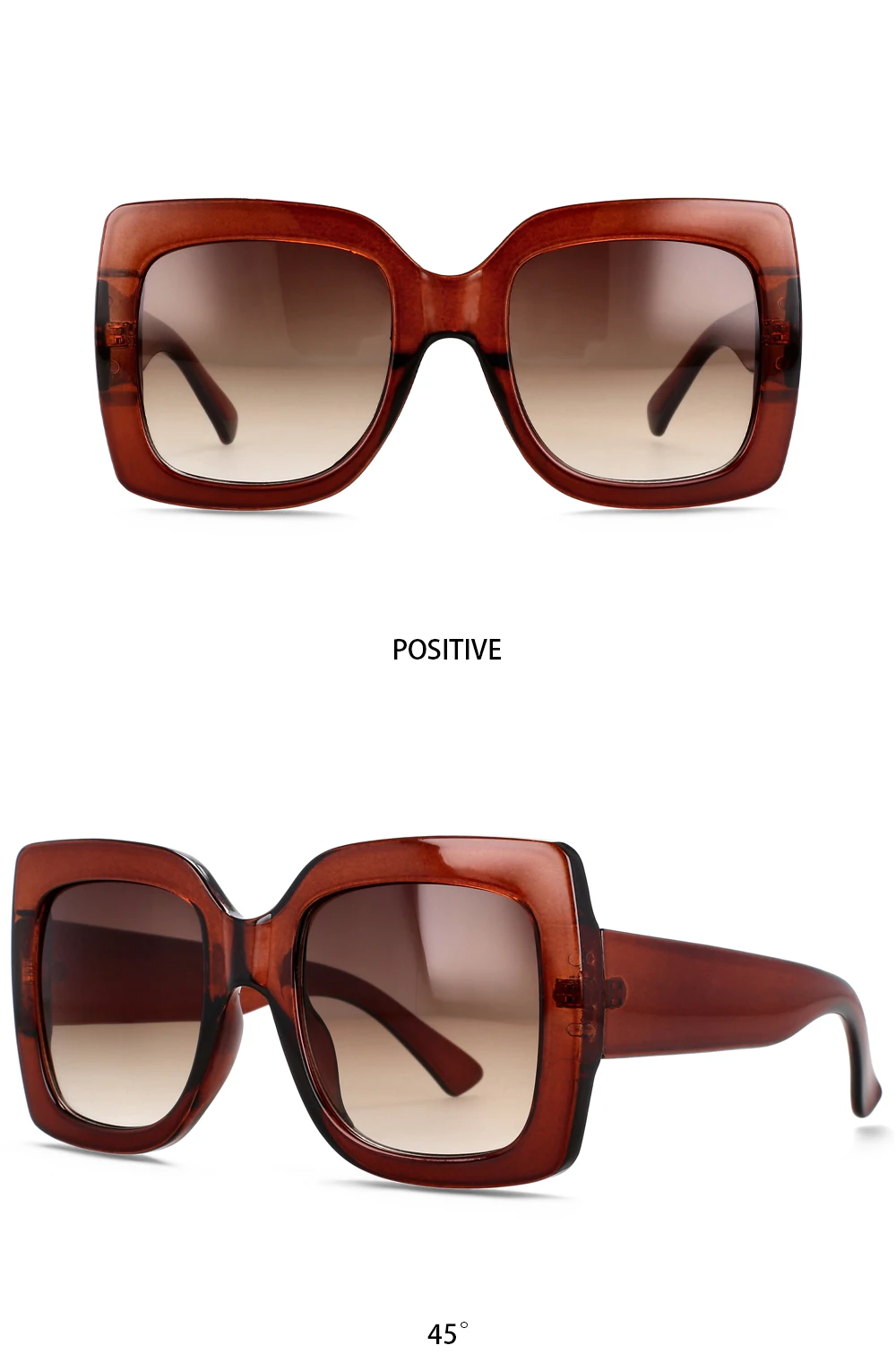 55412 Retro-Quadrat-Sonnenbrille für Damen, Vintage-Stil, großer Rahmen, modische Luxus-Designer-Sonnenbrille, Uv400-Brillen, Trendprodukte – Detail 15