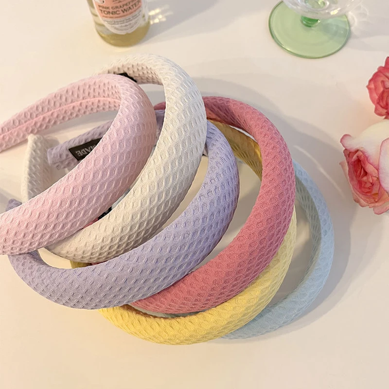 Korean Headbands for Woman Hair Accessories Sponge Solid Color Hairbands Retro Broadside Hair Hoop Women Girls Fashion Hair Band