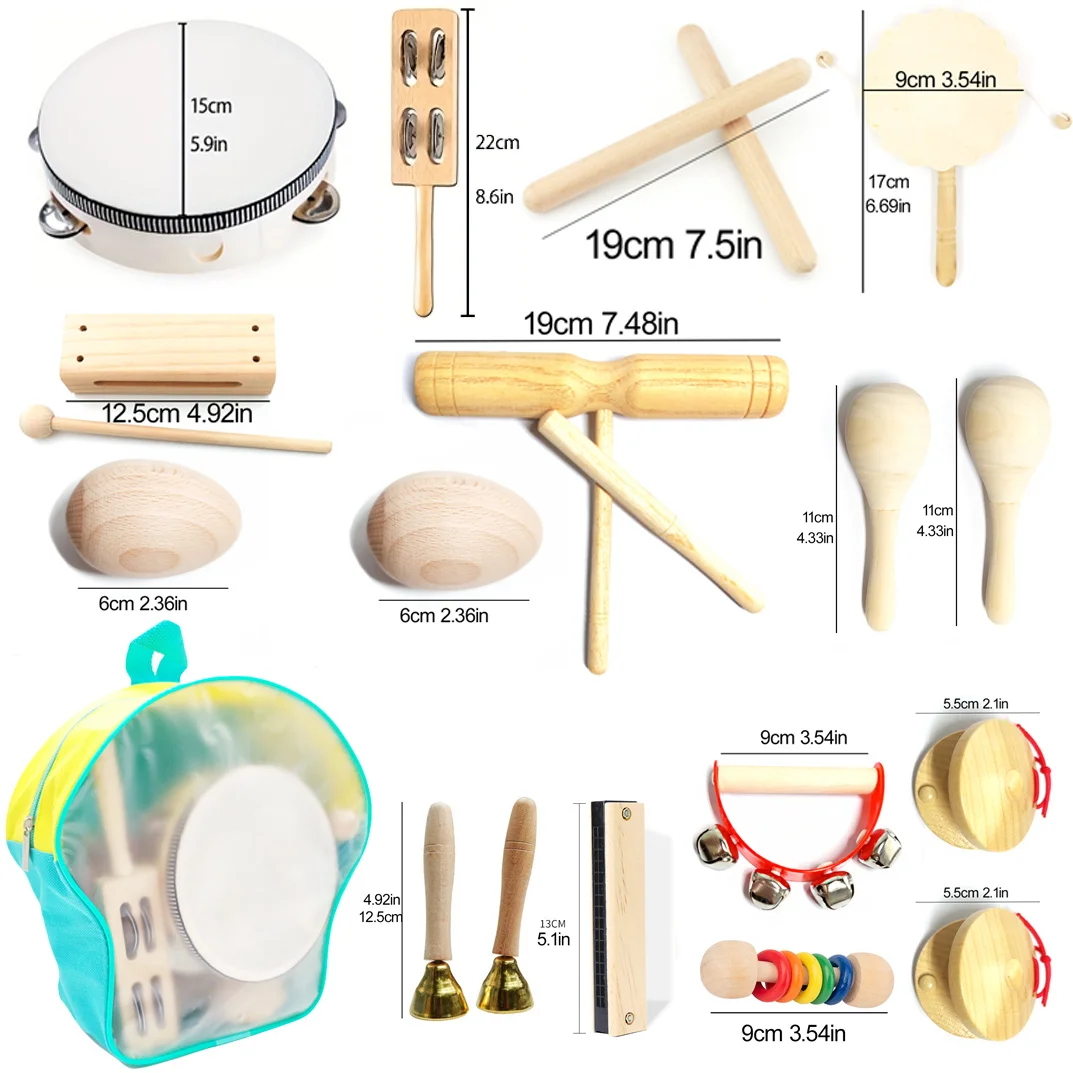 Wooden Music Set Percussion Kids Musical Instruments Unique Play Toddler Musical Instruments for Kids Musical To