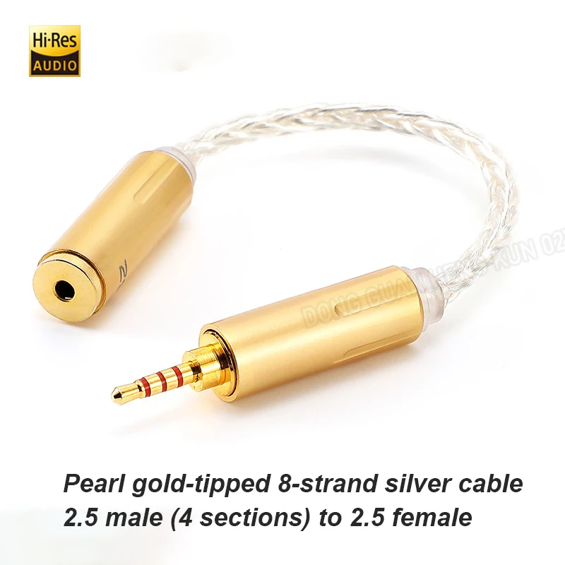 1PCS Headset Accessories HIFI Balanced Audio Cable Male 3.5mm To 2.5mm 4.4mm Female Headphone Converter Cable Adapter