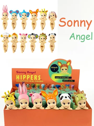 Sonny Angel Hippers-caja ciega de animales para niños, serie curativa, adornos para teléfono móvil, Dumplings, juguetes para niños, regalo de Navidad