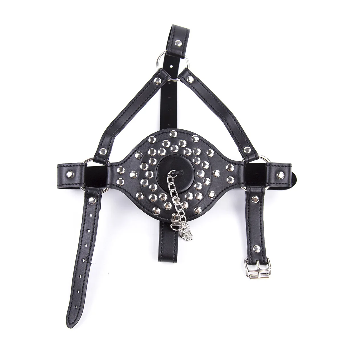 Couple Funnel Gag Harness BDSM Bondage Gags Sex Toy Detachable Mouth Hole Women Oral Sex Mask Mouth Restraint 18+ Fetish Toys view 4