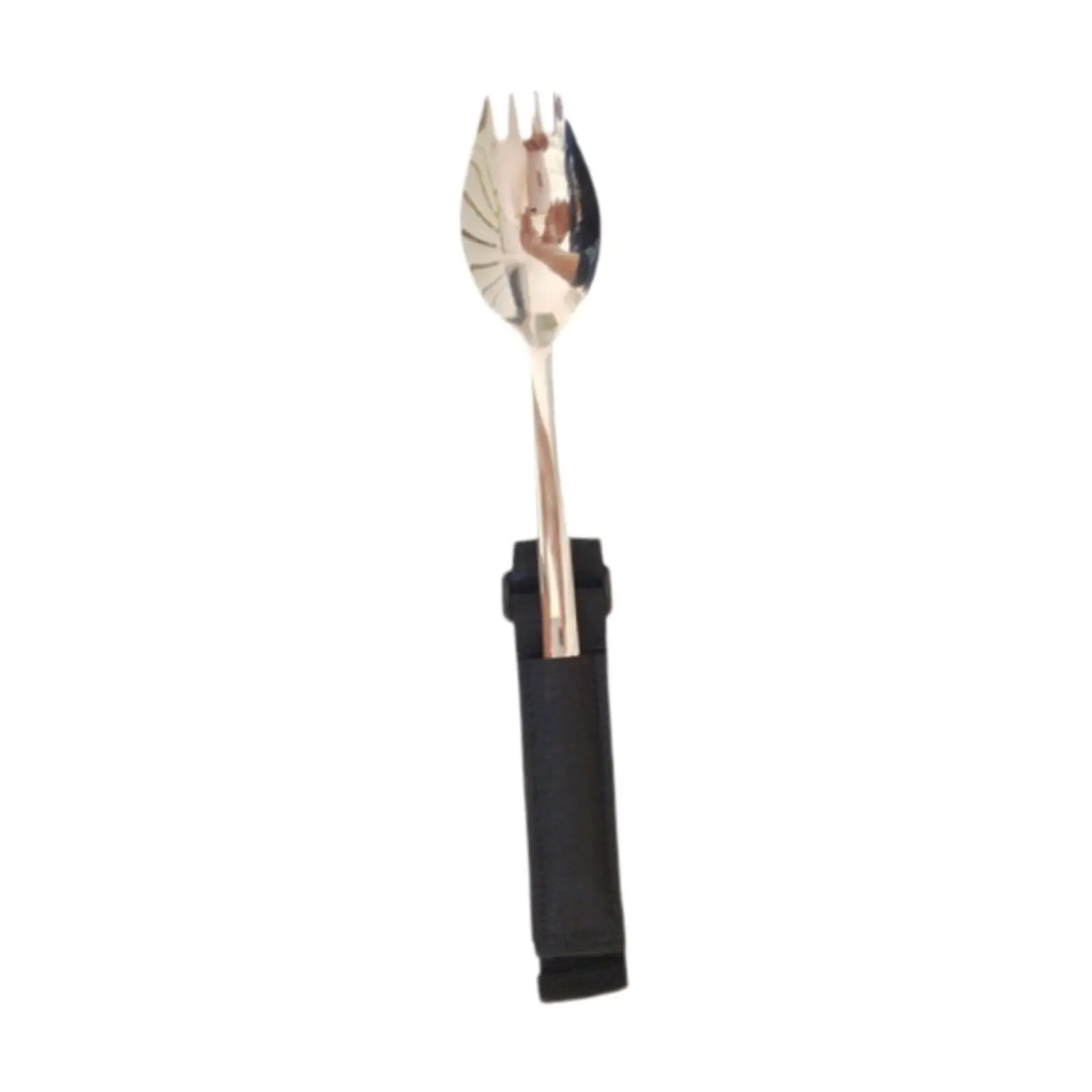 Adaptive Spork Utensil with Cuff Utensil Holder Strap Portable for Elderly