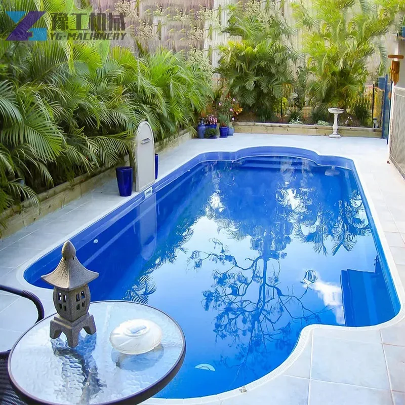 YG 20/40FT حاوية بركة المهنية تحت الأرض منزل الأسرة 6 متر 7 متر في الهواء الطلق سبا الألياف الزجاجية إينجروند حمام سباحة قذيفة