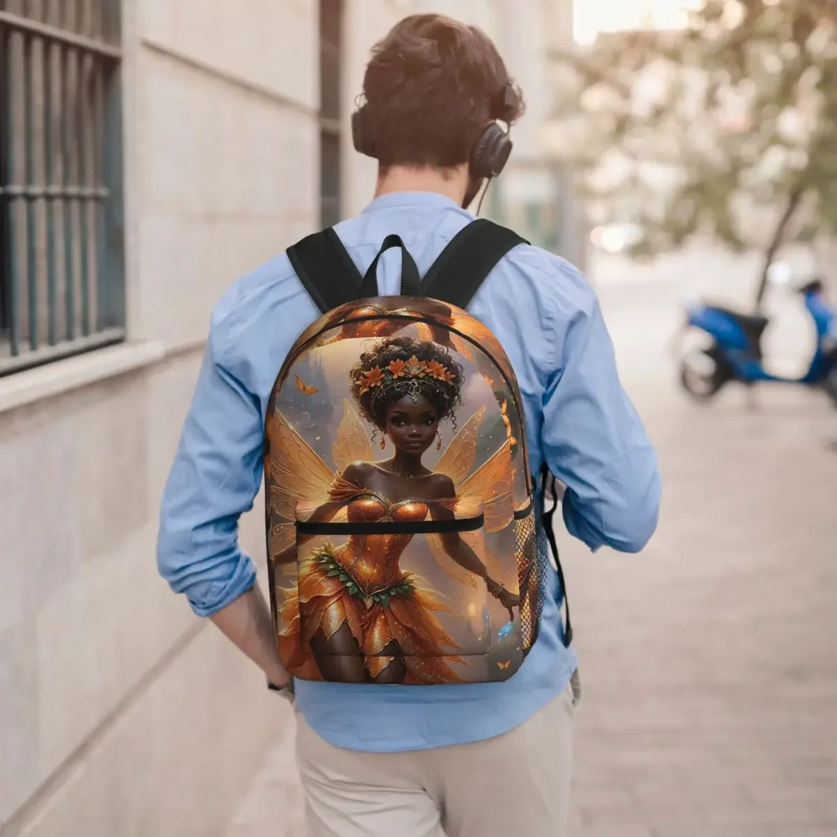 African Enchanted Fairy Student Backpack School Bag Hiking Travel Daypack for Men Women Bookbag Shoulder Bags