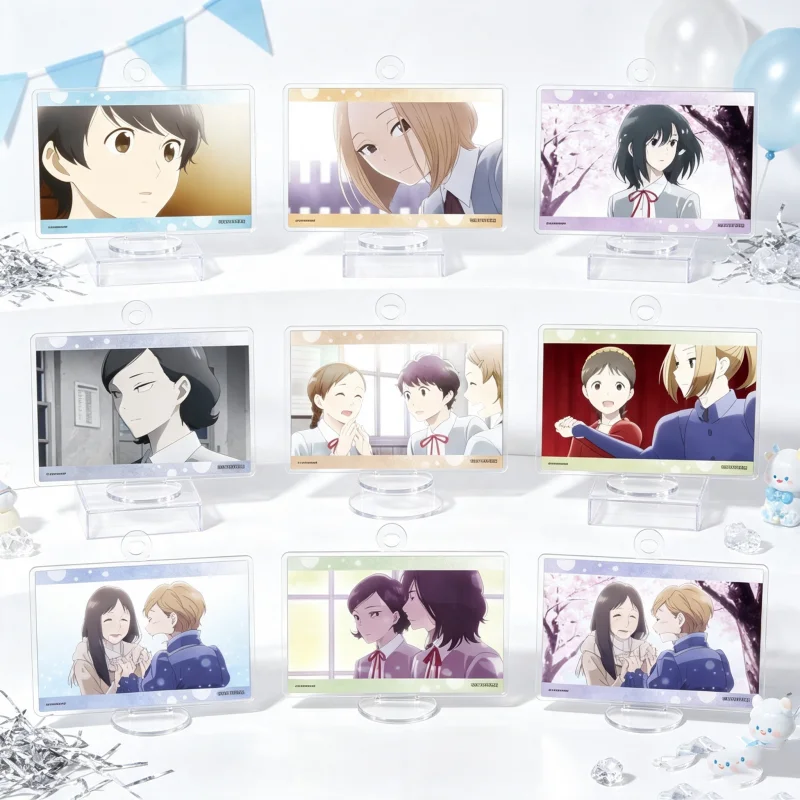 Anime A Hundred Scenes of AWAJIMA rectangle Acrylic Stand Model Plate Keychain Emi Okabe Desk Decor Office decorative items 15cm