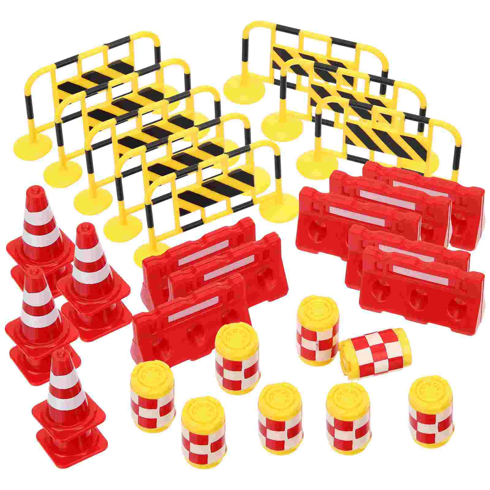 

32 Pcs Mini Indicator Traffic Sign Miniature Emblems Street Signs Playset Abs Child Toy