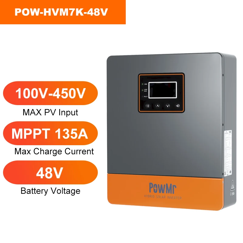 PowMr 13.2KW 7KW 3.5KW 2.5KW Hybride Solar Inverter 48V 24V 12V 220V Off Grid Inverter MPPT 160A 135A 100A Solarlader voor loodzuur- en LifePO4-lithiumbatterijen
