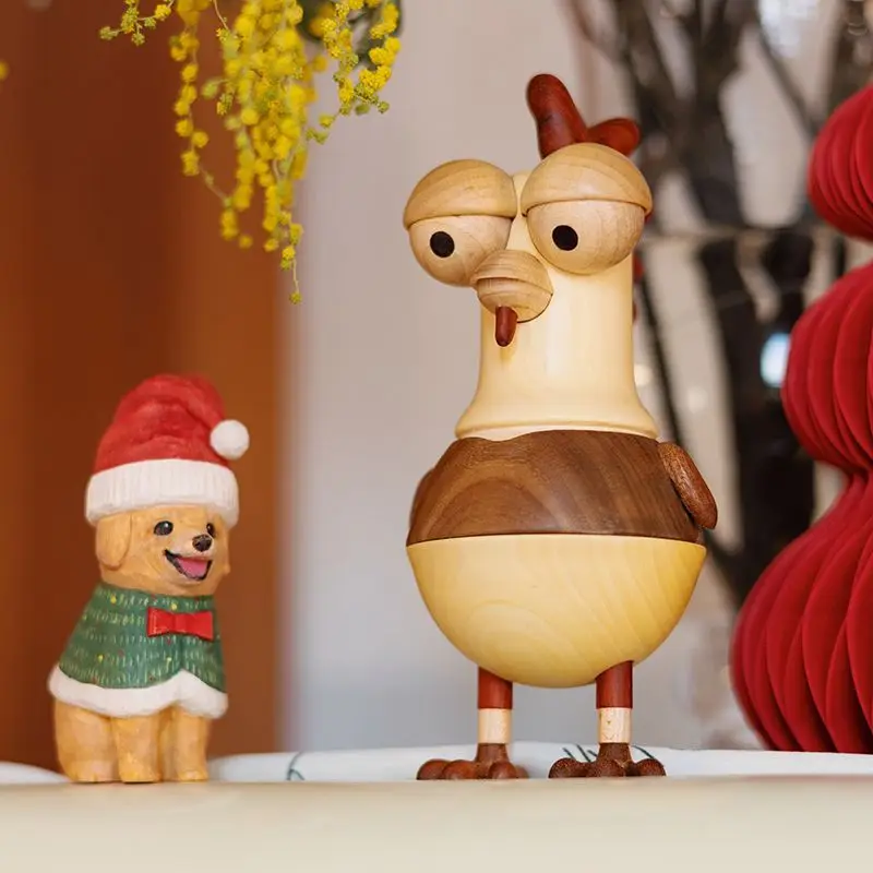 

Office magnetic fun, wooden doll creativity, cute decorative desktop, ornaments for friends gifts