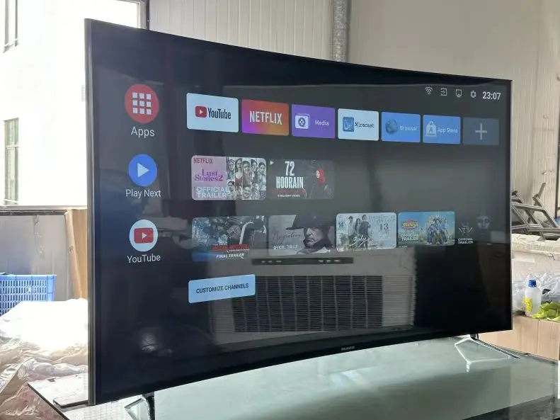 Wholesale LED TV Curved Screen 55 Inch Metal Frame Smart Android LCD TV Ultra HD 4K Smart Television