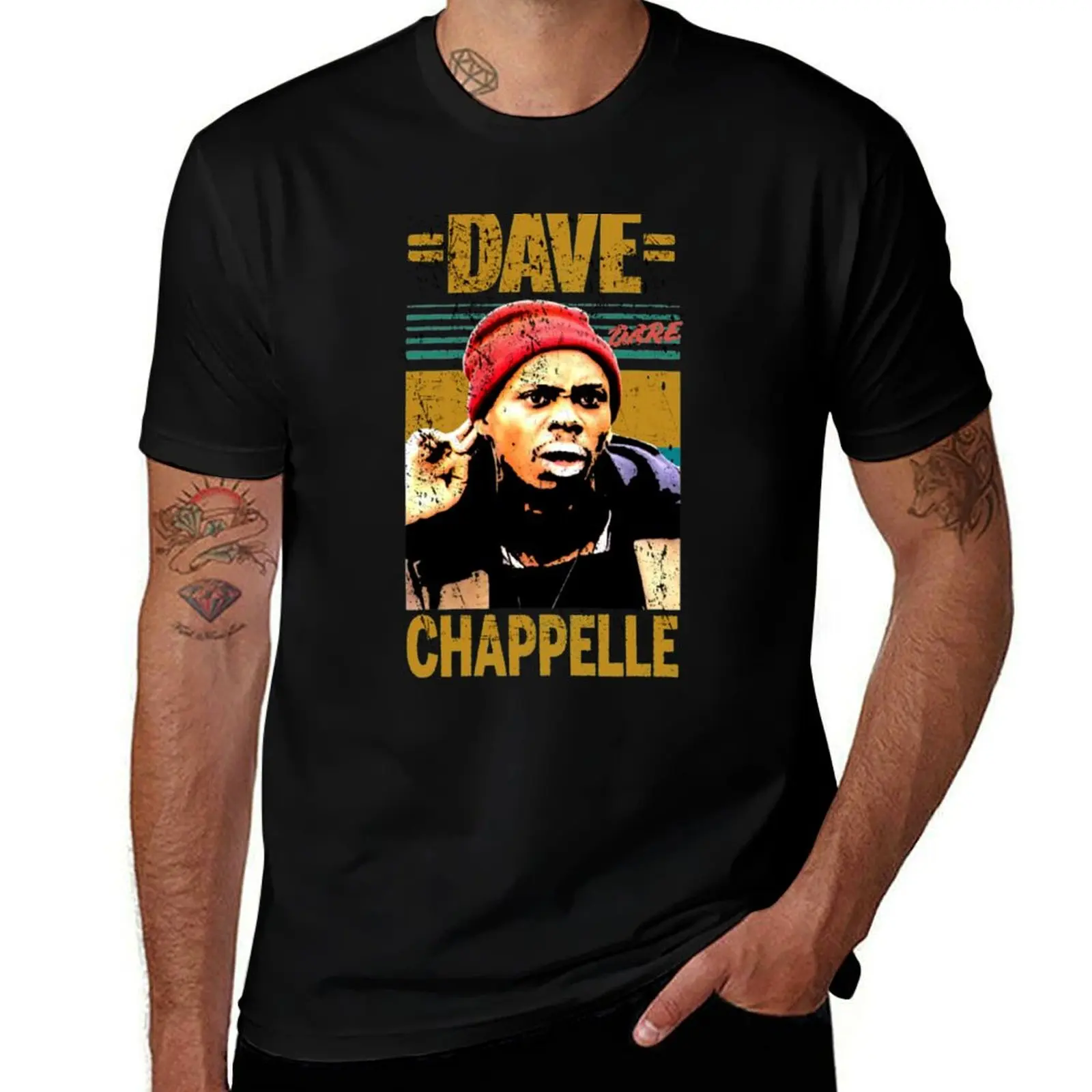 

Vintage Dave Chappelle T-Shirt man t shirts for men cotton tshirt 100%
