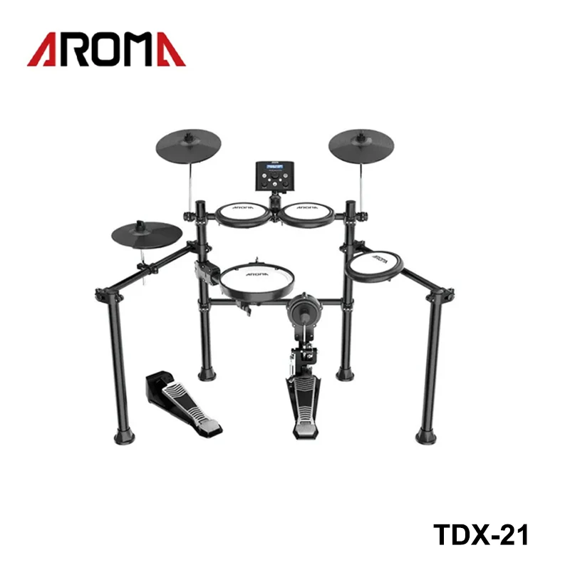 Aroma TDX21 Digital Drum Set with Mesh Finish Drum Pad  Kick Tower