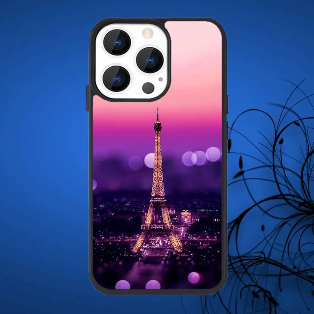 Funda de teléfono con paisaje de la Torre Eiffel para iPhone 17,16,15,14,13,12,11,Plus,Pro,Max Mini Magsafe, carga inalámbrica magnética