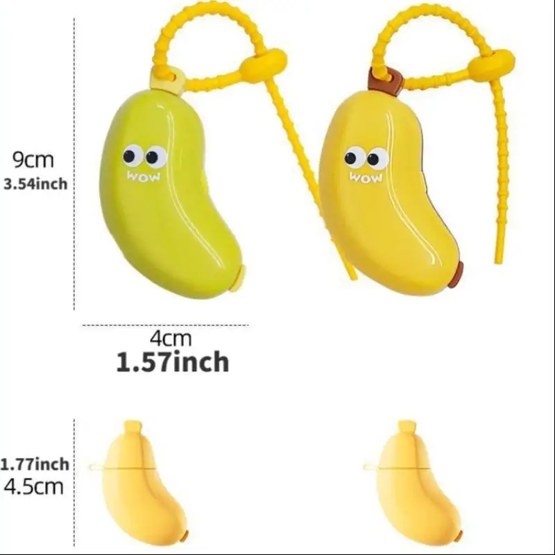 Cute Banana Toothbrush Holder Portable Travel Organizer Dustproof Cover with Clip Essential Home Storage Box for Bathroom