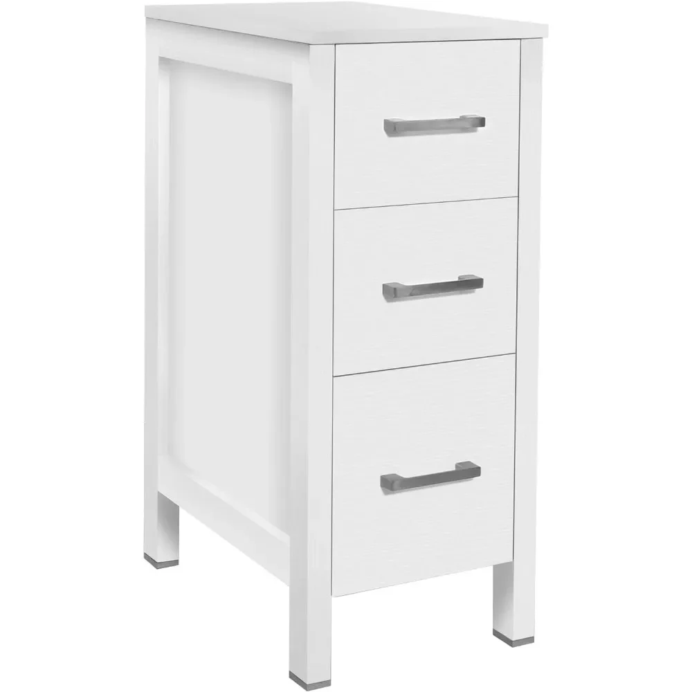 Combinación de lavabo de baño moderno blanco de 48": con gabinetes laterales pequeños, lavabo y agua, grifo de ahorro