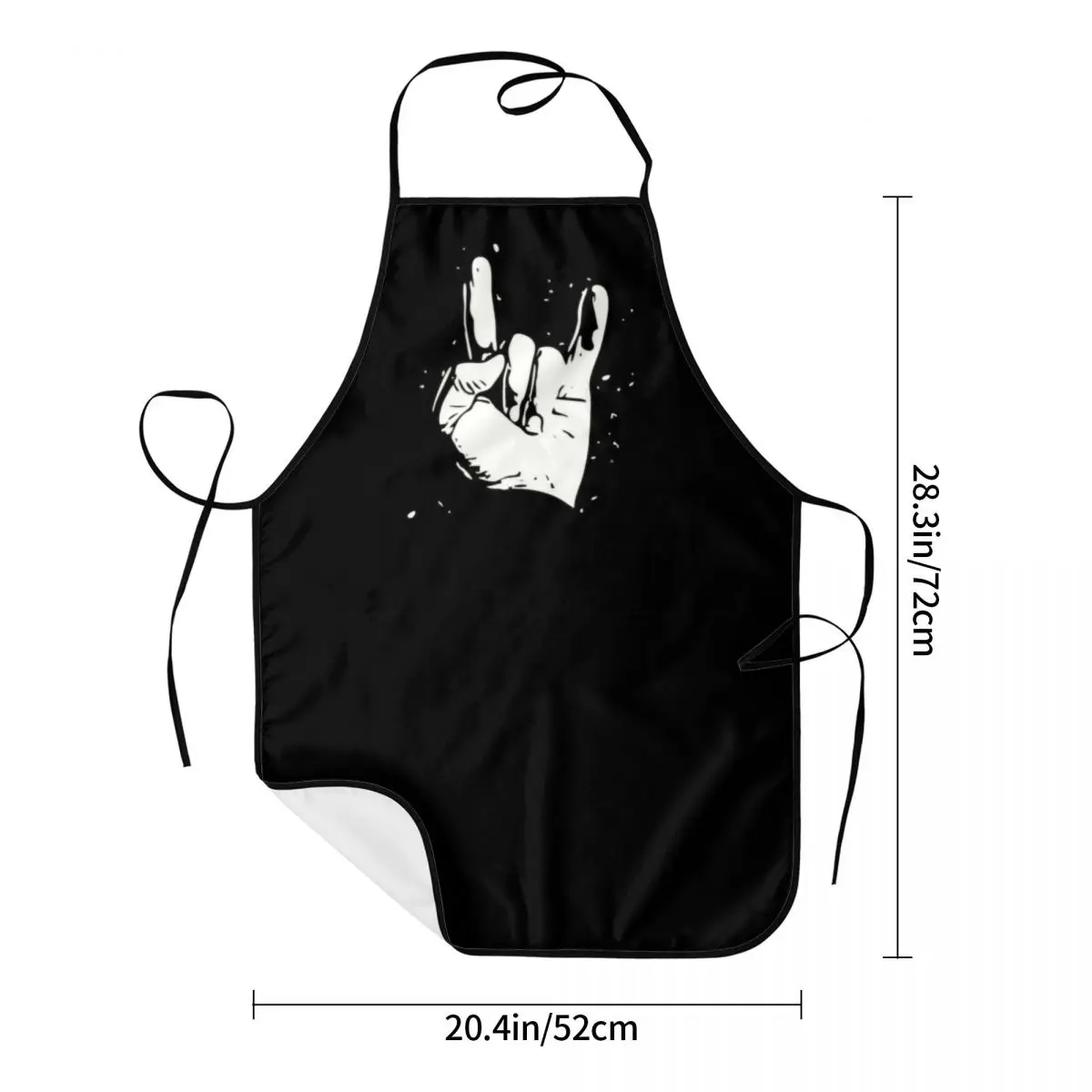 Heavy Metal Rock Apron for Women Men Musician Music Lover Adult Unisex Kitchen Chef Bib Tablier Cuisine Cooking Baking Painting