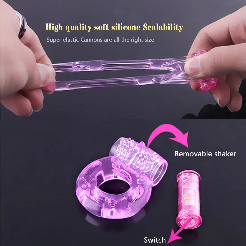 Men Vibrator Ring for Penis Cock Extender Ring Delay Ejaculation Sex Man Toys Couple Sexy Toy Penis Ring Stimulate Vibration