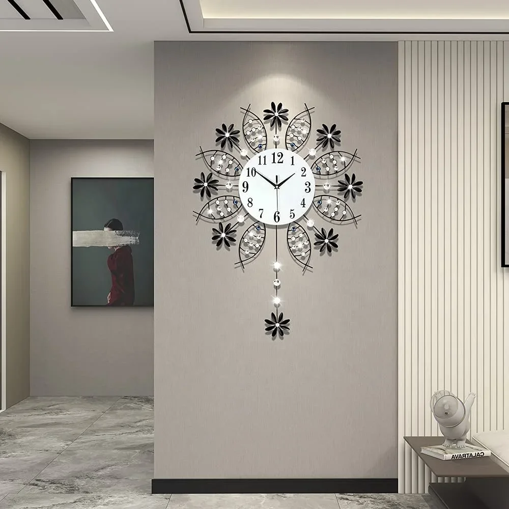 Hot Sale Modern Nordic Metal Silent Decoration Wall Clock for Living Room