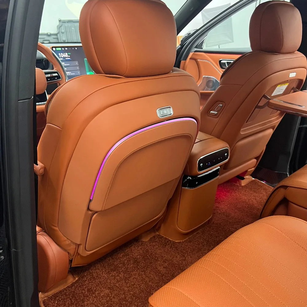 Car Tray Table For Geely Galaxy M9 Seat Back Foldable Small Table Board W/ Ambient Lamp Wireless Charger Laptop Table Plate