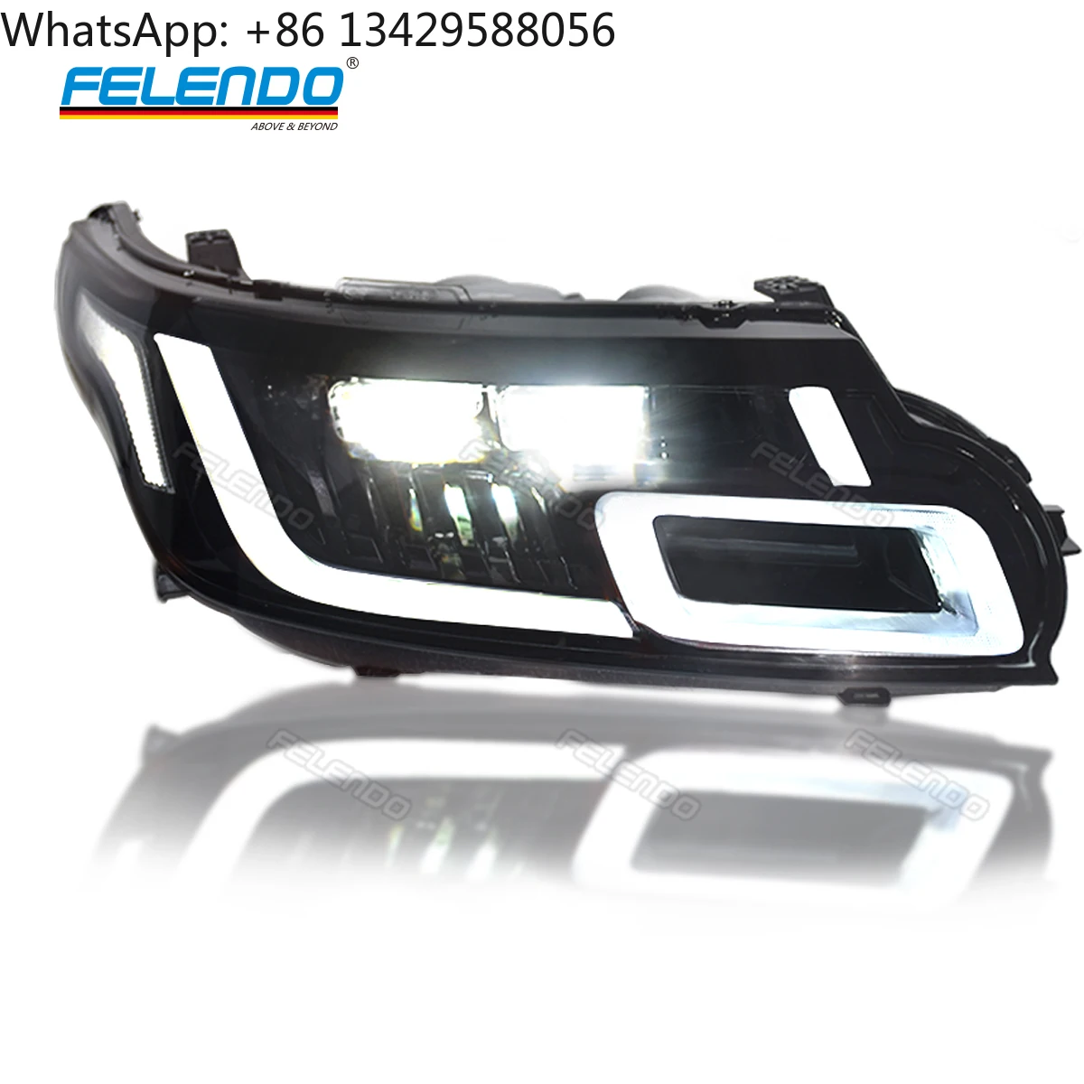 

FELENDO 2022 Style Sport L494 Upgrade Headlight Without Changing Bumper Body Modification Sport 14-17 Plug&Play LED Headlight