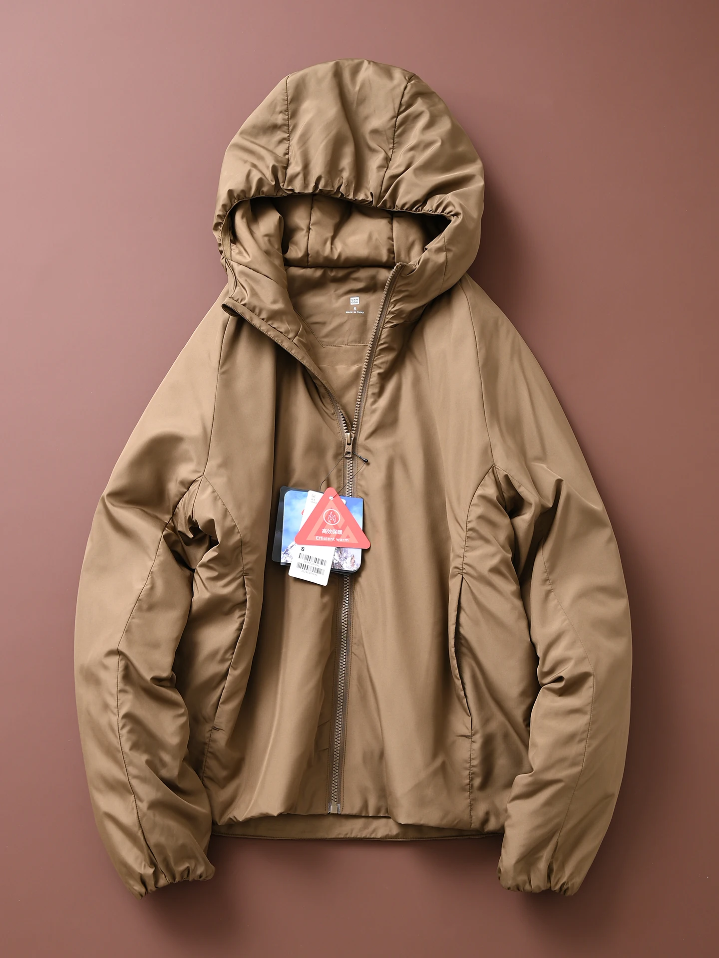 Lightweight Winter Outdoor Men's Anti-wind Cold-resistant Hooded Cotton Jacket Fashionable Urban Style Long Sleeve Casual Wear