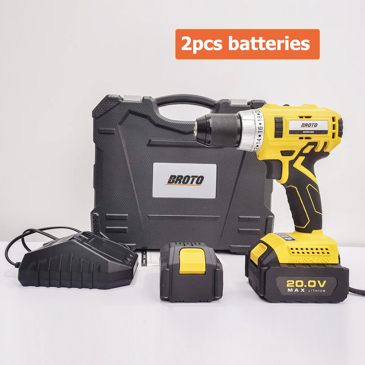 Drill Driver Power Tool Box Cordless Screwdriver Lithium Battery Combo for Woodworking Handheld Portable Brushless Power Drills