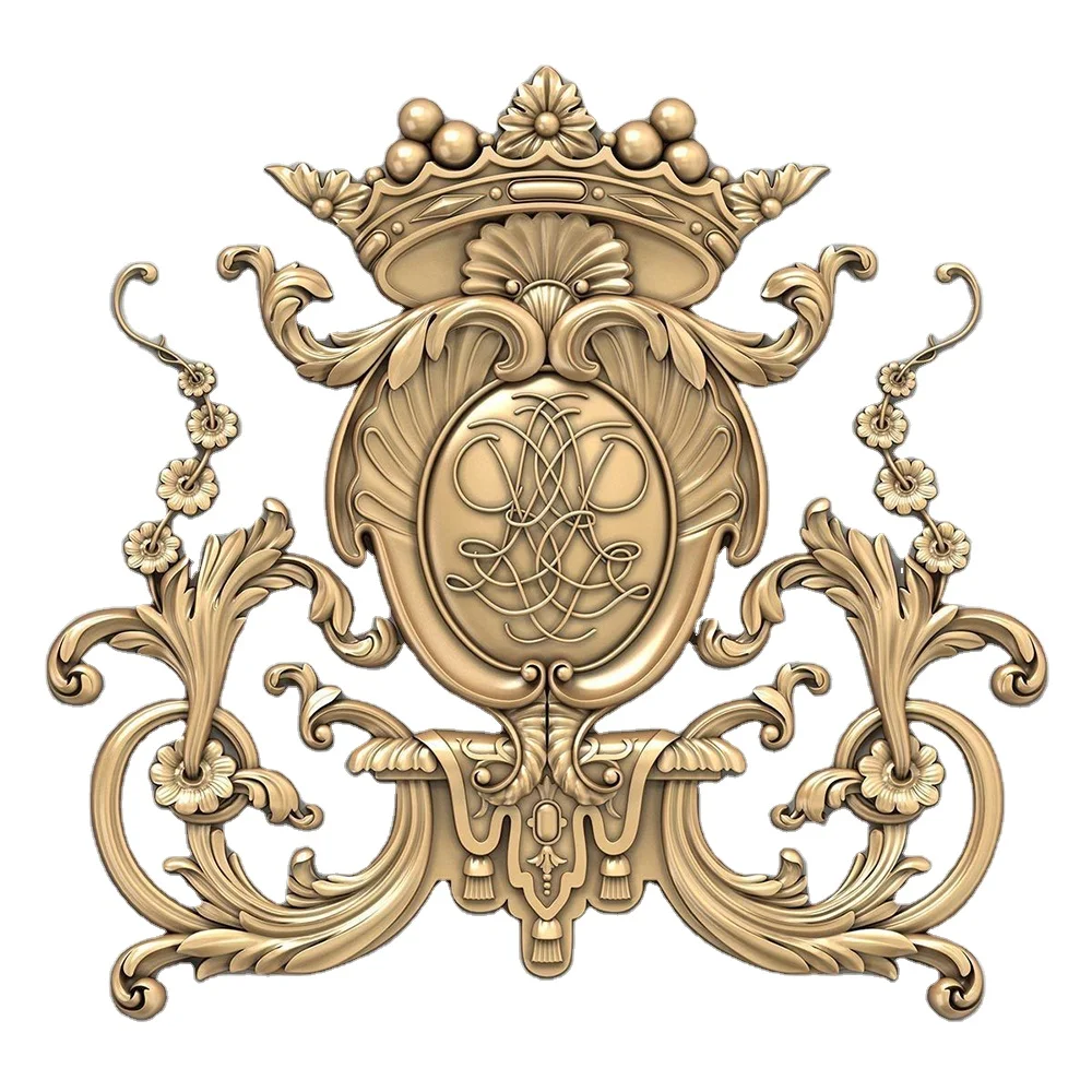 Wrought Copper Furniture Decals Unpainted Home Decoration Embossed Design